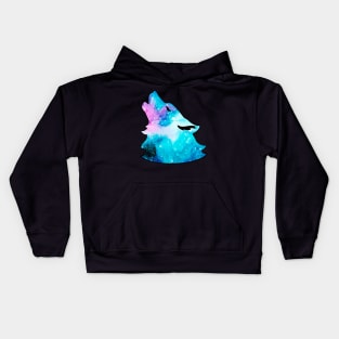 Howling Wolf Head Kids Hoodie